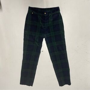 Ralph Lauren Dark Green Plaid Corduroy Pants